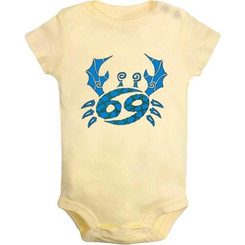Constellation Cancer Capricorn Aries Tattoo Design Newborn Baby Boys Girls Outfits Jumpsuit Print Infant Bodysuit Clothes