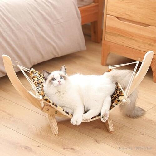 Pet supplies hammock solid wood bed cat and dog hammock nest dog cat bed cat accessories pet swing cat