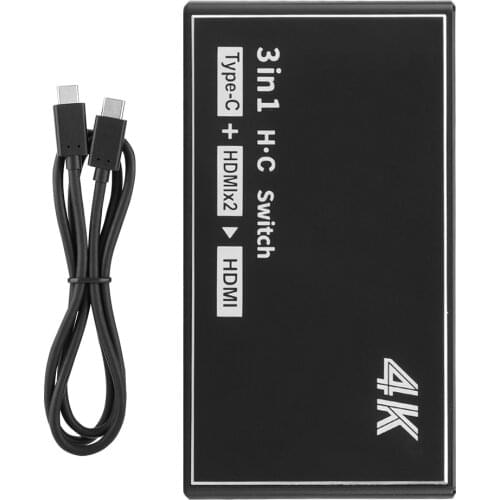 Video Switch Switcher Splitter HDMI-Compatible Split Signal Adapter Converter For Windows/MAC OS Linus Fast Signal Transmission