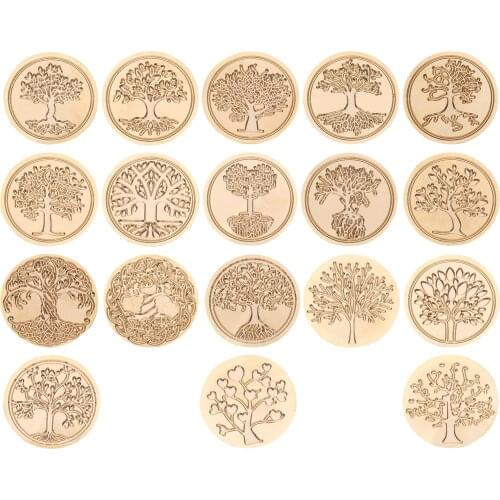 Tree of Life Wax Seal Stamp Vintage Sealing Wax Round Brass Head 30mm for Envelopes Wedding Invitations DIY Card Making Gifts