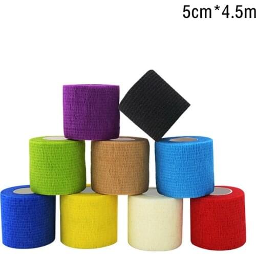 10pcs 5cm*4.5m Non-woven Self-adhesive Bandage Fitness Elastic Sports Bandage for Finger Joint Knee