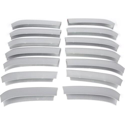 14 Pcs Car Front Grille Cover Trim Stickers Accessories made of ABS Chrome Material For BMW X5 X6 F16 F15
