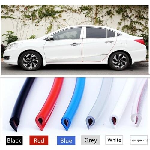 5M/10M U Type Universal Car Door Edge Guards Trim Styling Moulding Protection Strip Scratch Protector For Car