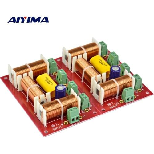 AIYIMA 2Pcs 200W 3 Ways Speaker Crossover Treble + Midrange + Dual Bass Crossover Speakers Audio 4 Ways Filter Frequency Divider