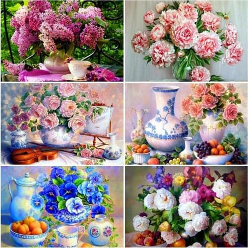 Evershine 5D DIY Diamond Embroidery Sale Flowers Diamond Painting Full Drill Square Flower Rhinestones Pictures Diamond Mosaic