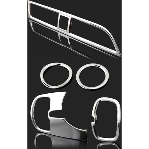 Car-styling For Kia Rio 4 x line Accessories air outlet circle cover interior mouldings stainless steel trim decoration parts