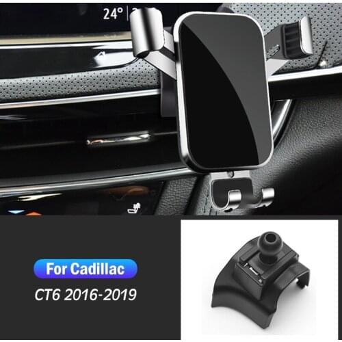 Car Mobile Phone Holder Air Outlet Mounts GPS Stand Gravity Navigation Bracket For Cadillac CT6 2016 2017 2018 2019 Accessories