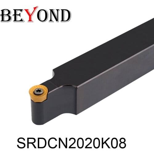 BEYOND SRDCN SRDCN2020K08 Metal Lathe External Turning Tool Holder 20mm Boring Bar Carbide Insert RCMT0802MO Tungsten RCMT CNC