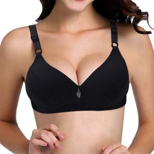 Wire Free Bra Plus Size Women Lace Sexy Bra Woman Push Up Adjustable Brassiere Femme Seamless Underwear Lady Comfortable Bras