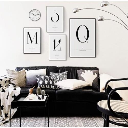 Quote 26 Letters Nordic Simple Art Black White Home Decor Canvas Painting Wall Kids Bedroom Posters and Prints for Living Room