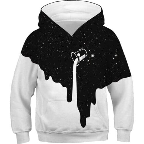 Kids Splashing ink Starry Sky Clothing 3D Design Hood Hoodies Girls Unisex Sweatshirts Hoody Pullover Boys Tracksuits Outwear