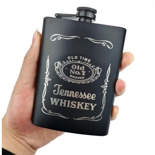 8oz Portable Stainless Steel Hip Flask Flagon Whiskey Wine Pot Leather Cover Bottle + Funnel Travel Tour Drinkware Wine Cup