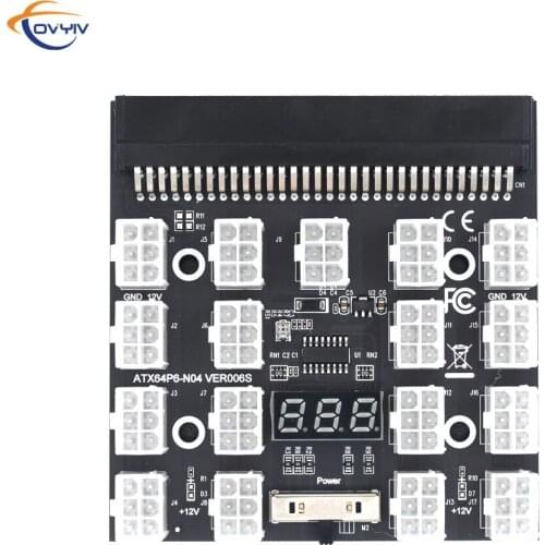 COVYIV Power Module Breakout Board for HP 750W 1200W PSU Server Power Conversion +17pcs/12pcs 18AWG 6Pin to 6+2 8Pin Power Cable