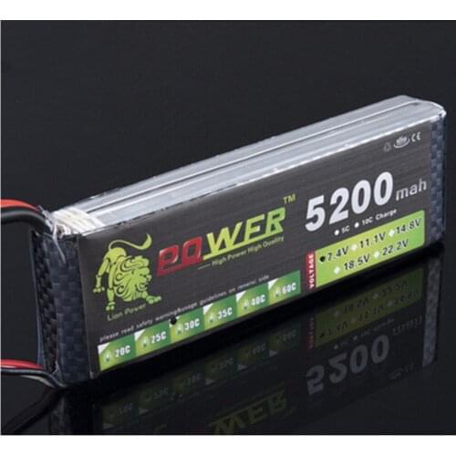 Lion Power 7.4V 5200mAh Factory wholesale model aircraft 7.4 v 25C to 30C LION lithum polymer LIPO 2s battery with T/XT Plug