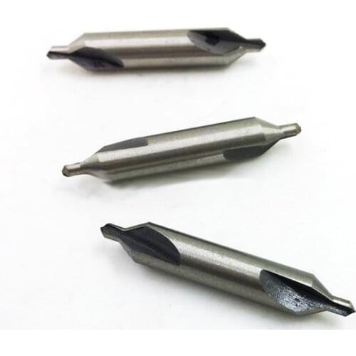 Mayitr HSS Center Drill Bits Set Precision Combined Countersinks Kit 60 Degree Angle 5/3/2.5/2/1.5/1mm for Lathe