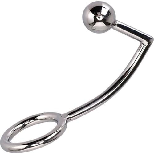 Metal Penis Rings With Anal Plug Chastity Device Sex Toys For Men Masturbators Cock Ring Bdsm Scrotum Penis Stretcher Anal Toys