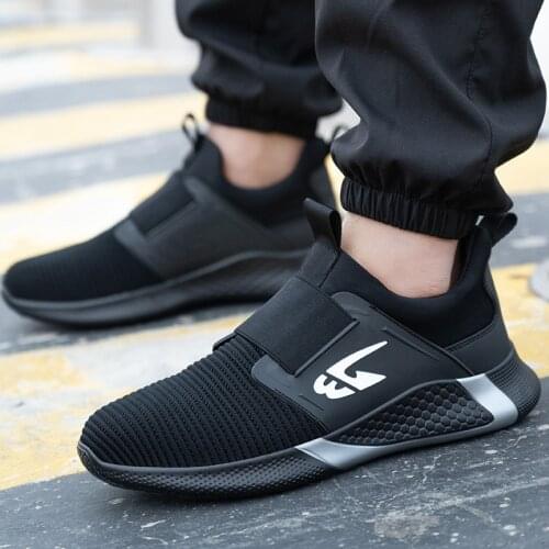 Fashion Men Work Sneakers Safety Shoes Work Boots Steel Toe Safety Shoes Man Breathable Working Shoes Puncture-Proof Work Shoes
