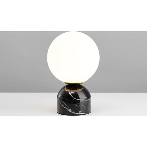 Nordic Creative Fashion Marble Table Lamp Post Moderm Simple Study Room Children Room Desk Light Bedroom Glass LED TableLighting