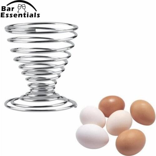 New Styles Special Offer Kitchen Breakfast Hard Boiled Metal Egg Cup Spiral Spring Holder Egg Cup