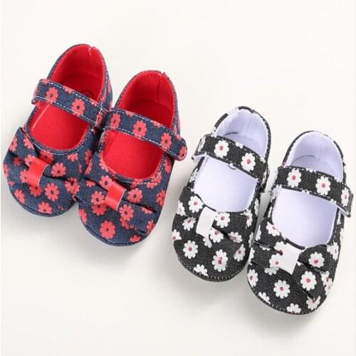 0-18M Newborn Baby Shoes First Walkers Shoes Little Daisy Print Baby Girl Toddler Shoes Fresh Princess Shoes