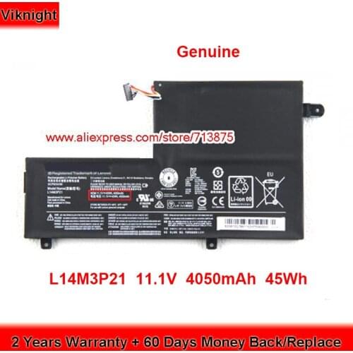 Genuine L14M3P21 Battery 5B10G78609 5B10J40590 for Lenovo IDEALPAD 500S 310S-14AST 500-14IBD Laptop 11.1V 4050mAh 45Wh