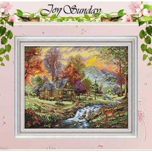 Holiday Villa counted Cross Stitch 11CT 14CT Cross Stitch Set Wholesale DIY scenery Cross-stitch Kit Embroidery Needlework