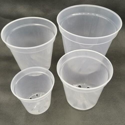 Transparent plastic Cattleya special flowerpot Dendrobium phalaenopsis pot rose cutting experiment observation root propagation