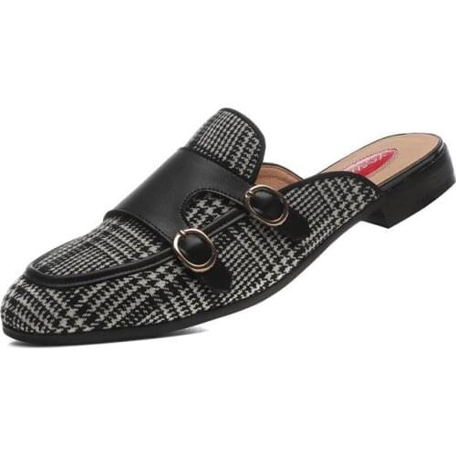 Handmade Mens Casual Shoes Fashion Party and Show Mens Loafers Leather Insole Male Slippers