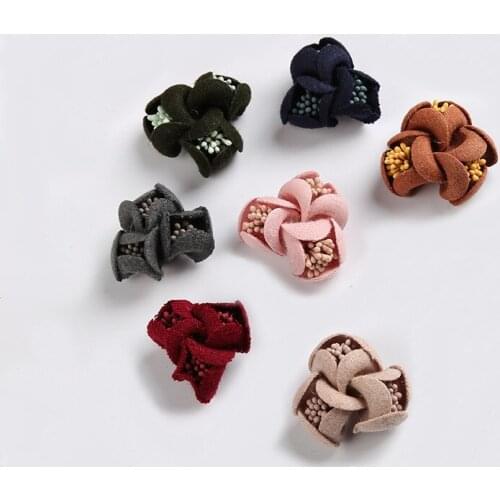 SEA MEW 20 PCS Jewelry Accessories Mixed Sweet Style Lace Cloth Flowers Connector Charm For Jewelry Making