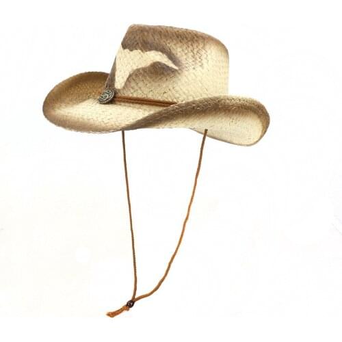 New style Fashion Summer Hat Panama Hats Men Straw Cowboy Hat Sun Hat Folding Western Wide Curved Brim MZ16