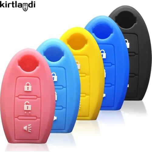 Silicone Key Cover Case for Nissan T32 X-Trail Leaf Micra Note Leaf Murano Juke Remote Control Car Key Case Cover Keychain Shell
