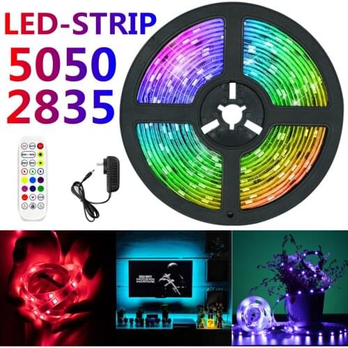 LED Strip Lights Bluetooth WIFI RGB 5050 SMD 2835 Lamp Flexible Tape Diode luces led Neon 5M 10M DC12V For Room Decor WIFI