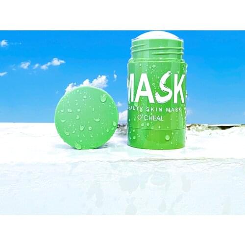 Solid Mask Deep Cleaning Mud Mask Stick Oil Control Anti-Acne Eggplant Masks Purifying Clay Stick Mask Skin Care Girl Green Tea