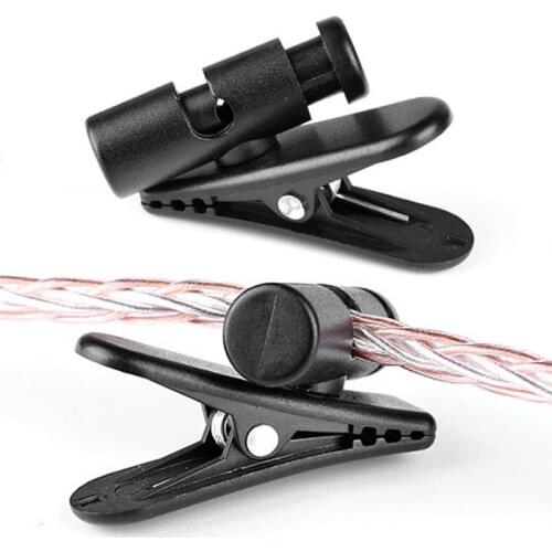 360°Rotatable Headphone Earphone Cable Cord Wire High Quality Lead Lapel Clip Nip Clamp Holder Headphone Wire Clamp Holder