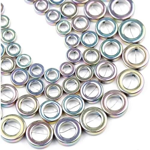 YHBZRET 8/10/12/14mm Light Purple Hematite Natural Stone Beads Round Circle Spacer Loose Beads for Jewelry Making Diy Bracelet