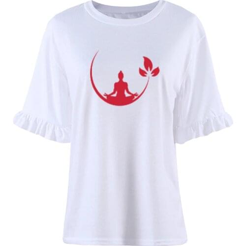 2021 Women T Shirt Meditation Room Buddhist Zen Summer FUNNY T SHIRTS Print European O-Neck Cotton Tees Harajuku Camisetas Tops