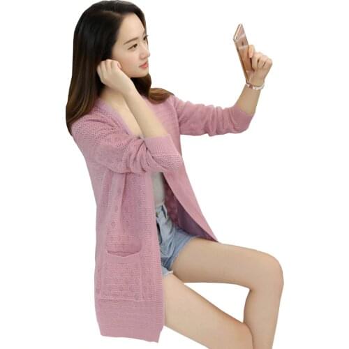 2020 New Autumn Winter Women Long Cardigan Coat Female Long Sleeve Cardigan Sweater Knitted Cardigans for Women Jumper Jacket