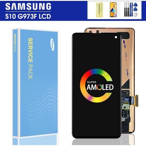 100% Tested Original 6.1'' LCD For Samsung Galaxy S10 G973F/DS G973U G973 SM-G973 LCD Display Touch Screen Digitizer Assembly