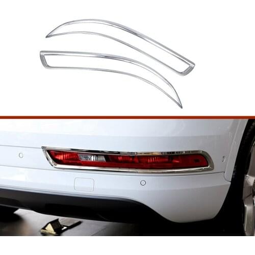 2PC for AUDI Q3 2016-2017 Rear fog lamp decoration frame sticker Decorative strip