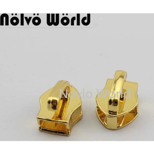 10 pieces test, 14*6.5mm metal nylon zipper head pull slider zip lock bag luggage garment diy repair kit hardware accessories