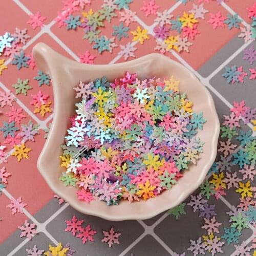20g/Lots Snowflake 8mm PVC Confetti Sequins for Crafts Paillettes Glitter Nail Art Decoration Sequin DIY Confetti Accessories