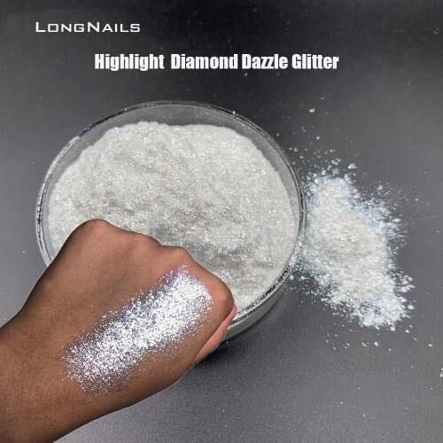 20g/bag Fancy Highlight Glitter Superfine 500um+ Diamond Mica*Fregment EyeShadow Polychrome Powder Nail Dazzleglitter 2021Trendy