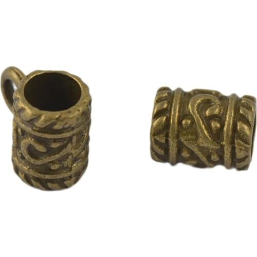 50Pcs Clip Bail Connector Pendant Findings Jewelry Making DIY Bronze