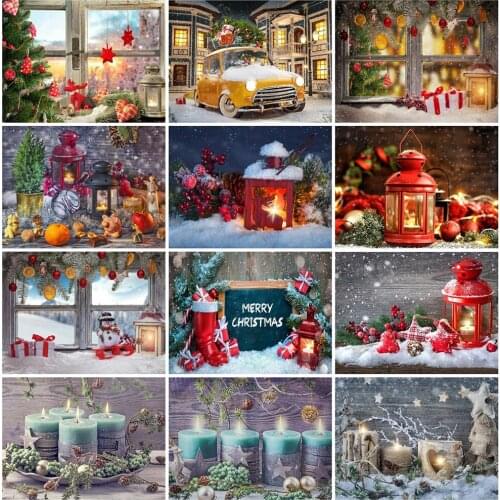 Diamond Painting 5D Christmas Embroidery Diamond Mosaic Landscape Picture Rhinestones Winter Cross Stitch Home Decoration Gift