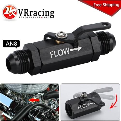FREE SHIPPING ALUMINUM AN8 8AN -8 AN SHUT OFF VALVE FITTING BLACK VR-WLPV72-08B