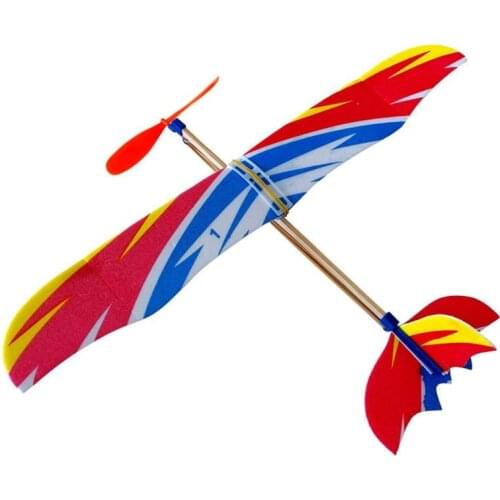Elastic Rubber Band Plastic DIY Plane Model Plane Model Kit Aircraft Educational Toy Building Kits Educational Toy for Children