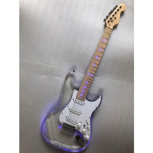 Electric guitar St / acrylic LED electric guitar / transparent Guitar / high quality / free shipping
