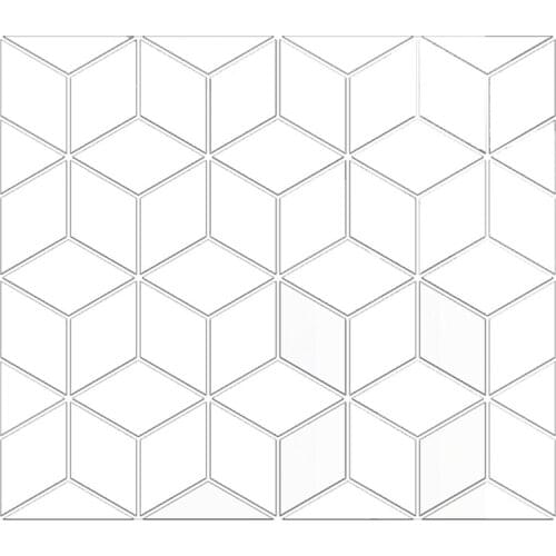 LBER 54 Pcs 3D Flexible Mirror Sheets Self-Adhesive Plastic Wall Murals Non-Glass Mirror Stickers for Home Decoration