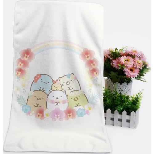 IVYYE 1PCS Sumikko gurashi Style Fashion Customized Anime Bath Towels Handkerchief Soft Face Towel Cartoon Washcloth Unisex NEW