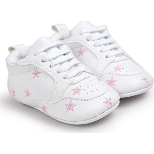 Baby Solid Coloer Shoe Five-pointed Star Bandage Soft Sole Shoes Toddler Sneakers Casual Shoes Causal Comfty Sports Running Shoe